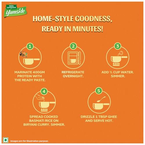 Tata Sampann Yumside Hyderabadi Style Biryani Paste - Ready To Cook, 150 g-7.webp